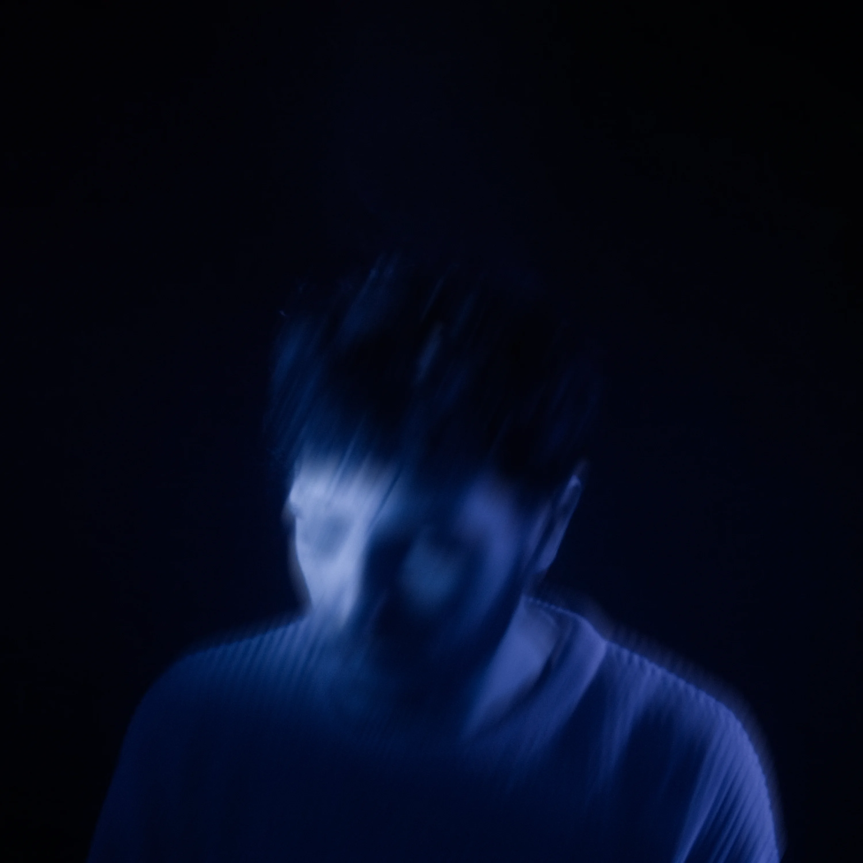 Pochette de Pulsion, portrait flou bleu