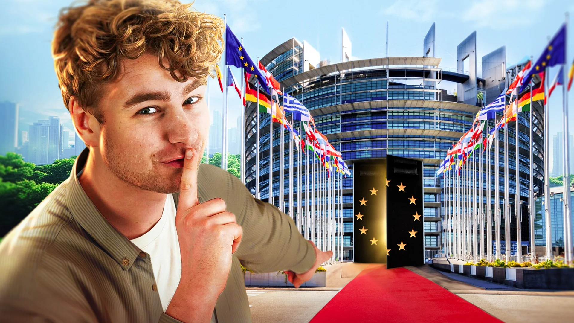 Arthur devant le Parlement européen