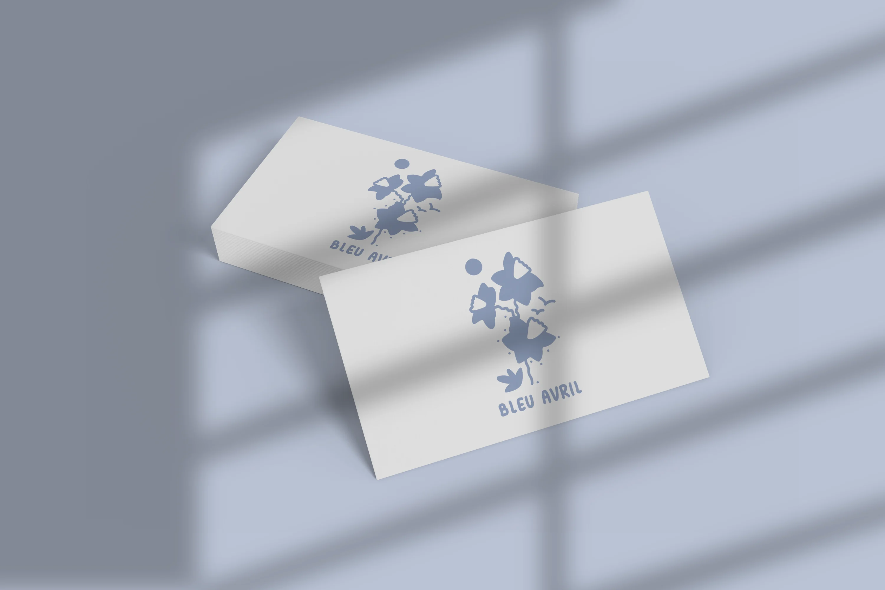 Cartes de visite Bleu Avril